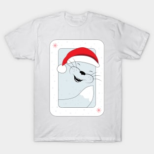 Cheshire Cat in Santa Hat T-Shirt